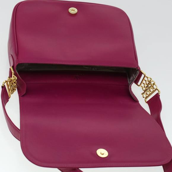 VALENTINO Chain Shoulder Bag Leather Pink Auth yk6951 - Picture 10 of 16